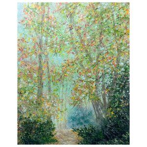 Changing Colors Contemporary Acrylic Painting in Size 8 x 10